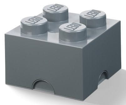LEGO Úložný box 250x250x180 mm tmavošedá